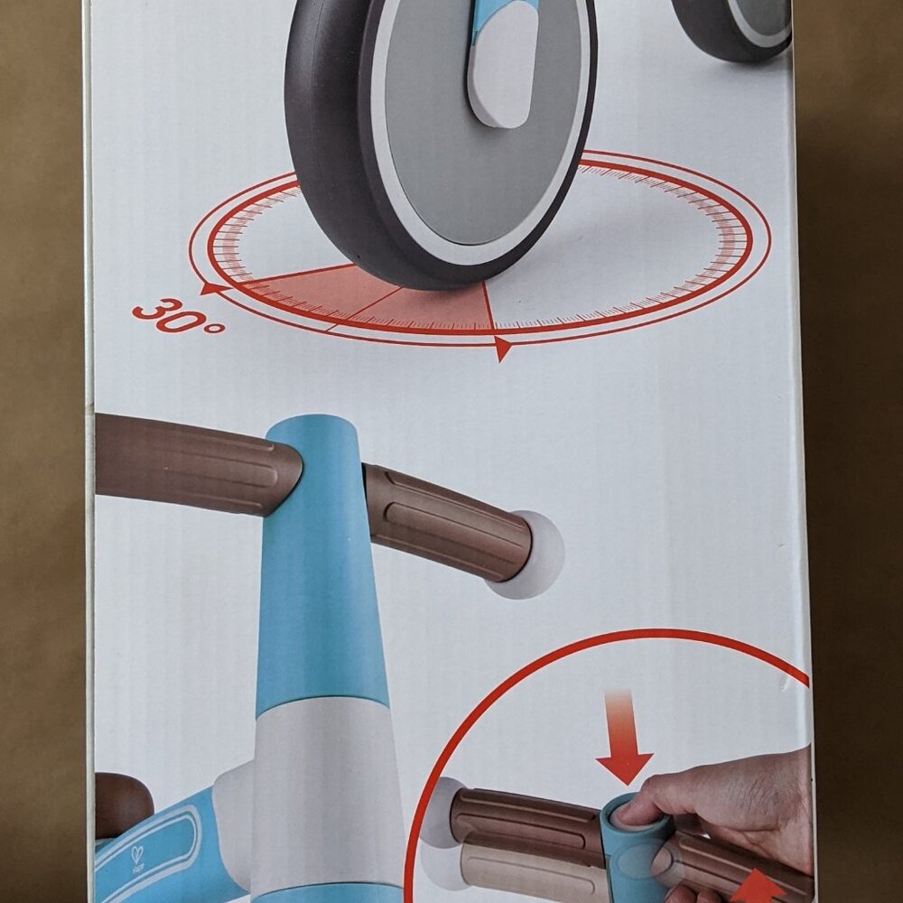Hape First Ride Balance Bike for Toddlers 18mo+ (Won't Scratch your Floors) - Picture 5 of 6